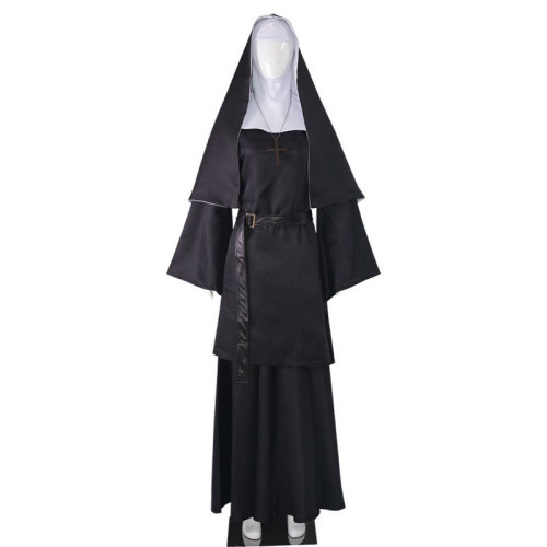 Amazon Halloween TheNun ghost nun cos costume St. Weida horror nun costume priest cosplay costume
