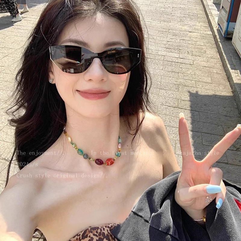 여성을위한 민족 스타일 도파민 컬러 페르시 목걸이 해변 휴가 스타일 쇄골 체인 틈새 고급 목걸이 액세서리