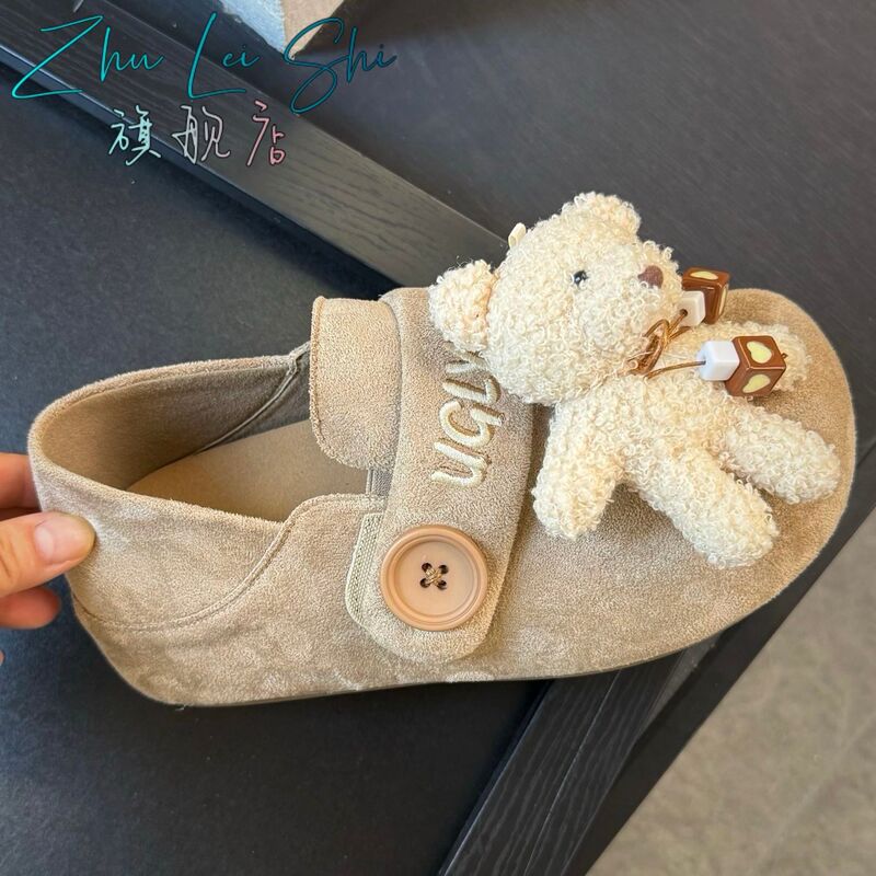 Retro Birkenstock Shoes for Women 2025 Autumn New Soft-Soled Outer Wear Baotou Cartoon Clogs Flats-Soled All-Inclusive Casual Slippers