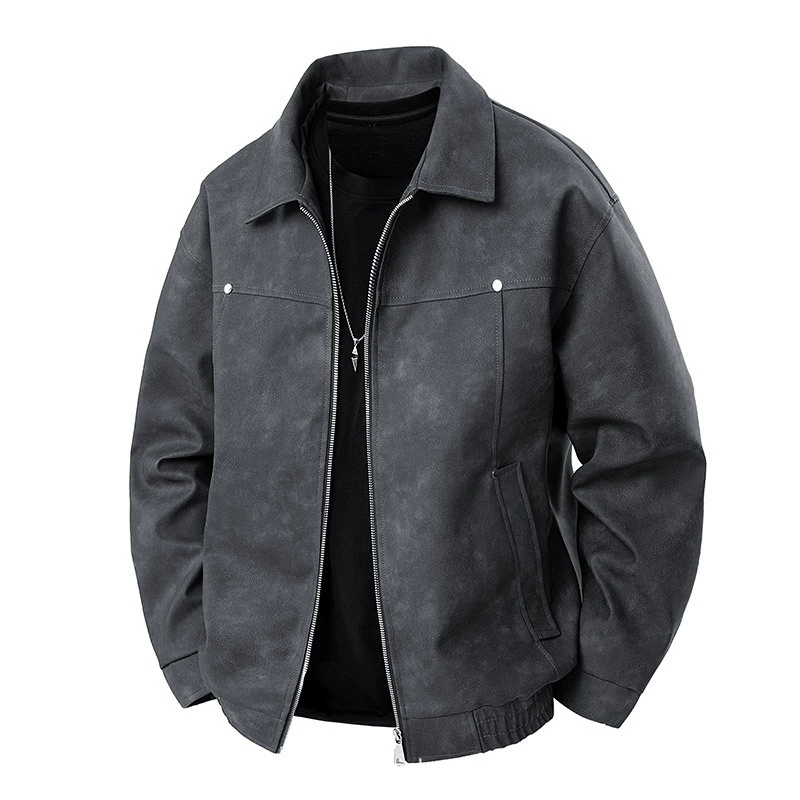 Мужская куртка прилив повседневная мужская американская ретро кожаная куртка мужская весенняя и осенняя красивая короткая летающая куртка
