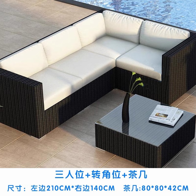 Almacenamiento para tres personas + esquina + mesa de té