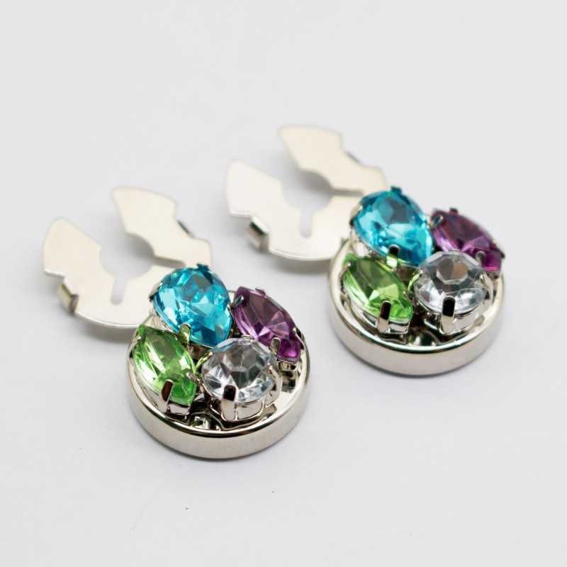 Elegant, Glam Style 1 Pair Elegant Glam Geometric Brass Plating Acrylic Rhinestones Unisex Cufflinks