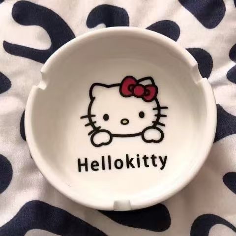 送给男朋友礼物Hello Kitty烟灰缸新款可爱潮流高颜值陶瓷其他家|undefined
