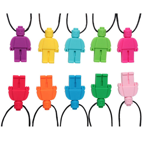 Direct Sales Robot Building Blocks Teething Pendant Baby Chewable Silicone Teething Gum Wholesale from Dongguan Manufacturer