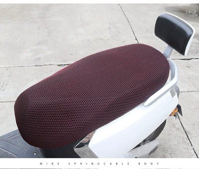Electric car cushion: Universal Seat Cushion Cover Electric - red-and-black-s