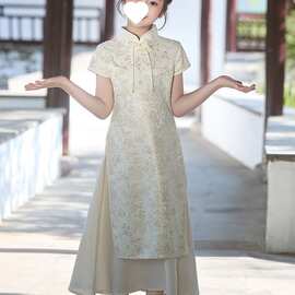 2026女童汉服旗袍古风儿童中国风古装改良唐装女孩古筝演出服夏季