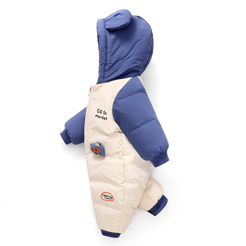 2026 New Model Baby Boy down Jacket Jumpsuit White Duck down Infant Romper Thickened Newborn Wrap-Around Clothing