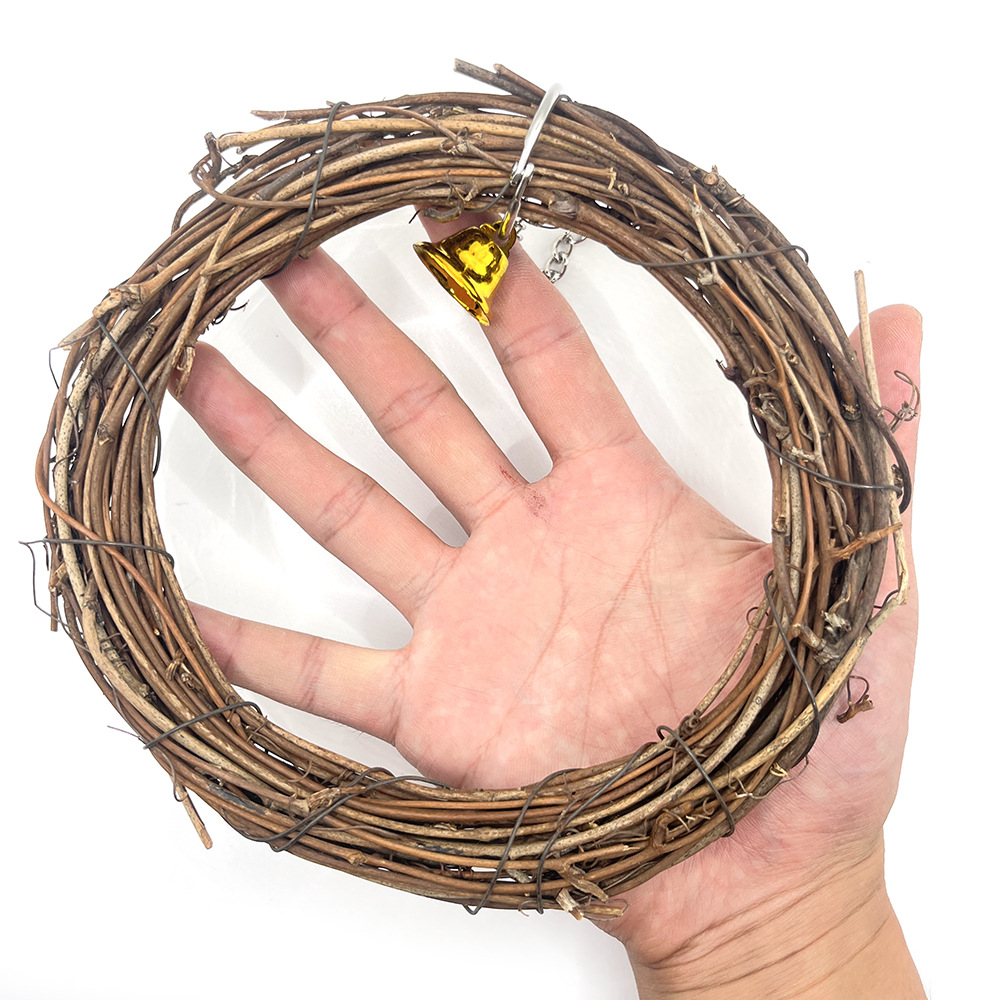 Juguetes de aves transfronterizos, loros, anillos de ratán tejidos a mano, columpios, decoración de patio, anillos de ratán, pájaros que muerden, juguetes para habitar