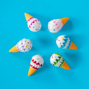 DIY accessories accessories resin simulation color mini cone ice cream ice cream pendant hanging keychain pendant