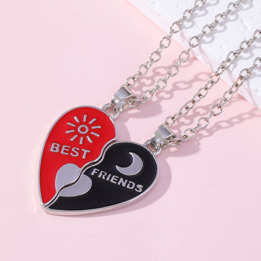 16g Weight Zinc Alloy Pendant Material Pendant Necklace Classification Zinc Alloy Chain Material cable chain Chain Type 1 Set Quantity Holiday, Daily Occasion Alloy Material Valentine'S Day Festival Letter, Heart Shape Pattern All Seasons Season Unisex Gender Enamel Design Cute Style Cute Letter Heart Shape Alloy Cable Chain Pendant Necklaces Wholesale 5
