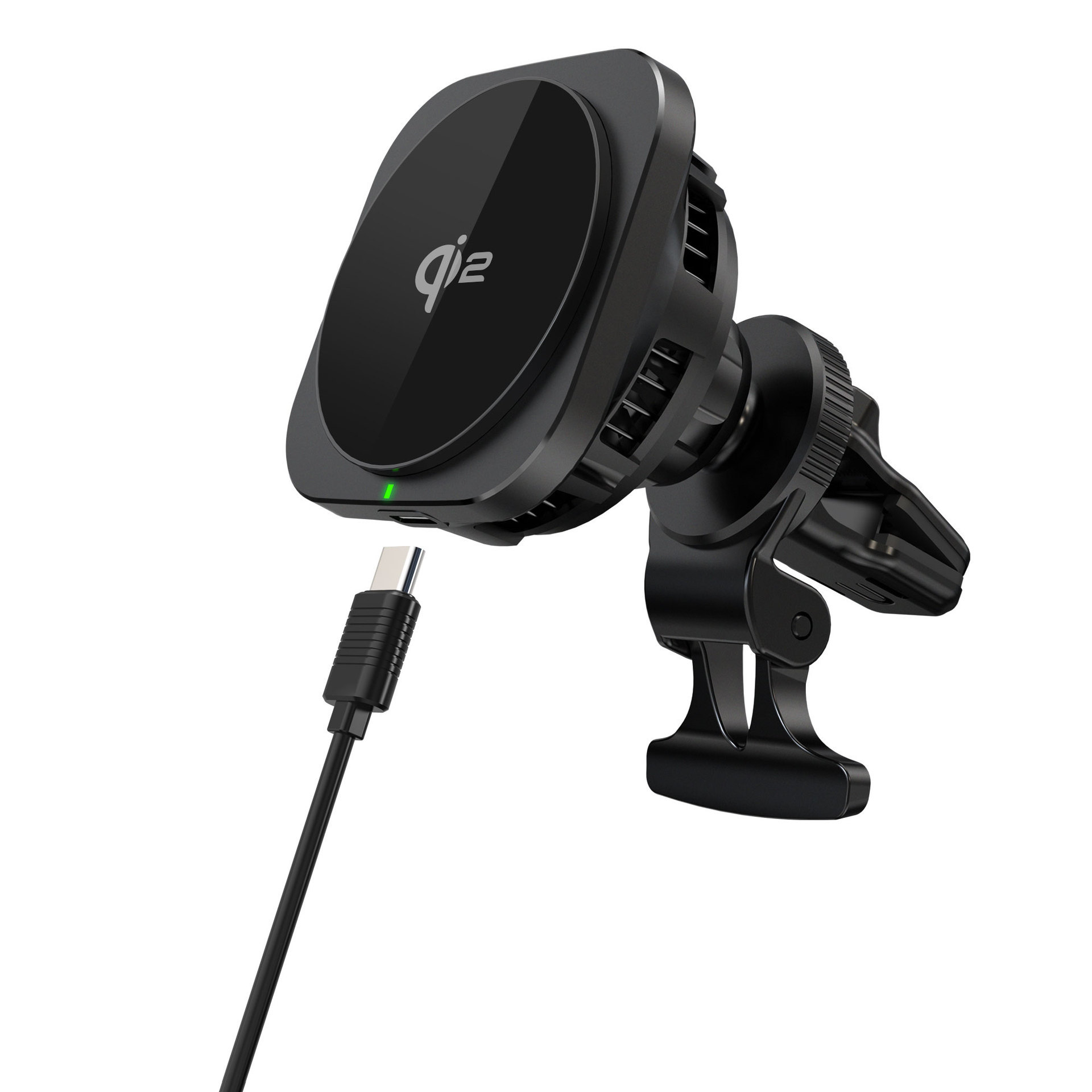 QI2 Semiconductor Refrigeration Cooling Magnetic Car Wireless Charger 15W Fast Charging_voghion.com