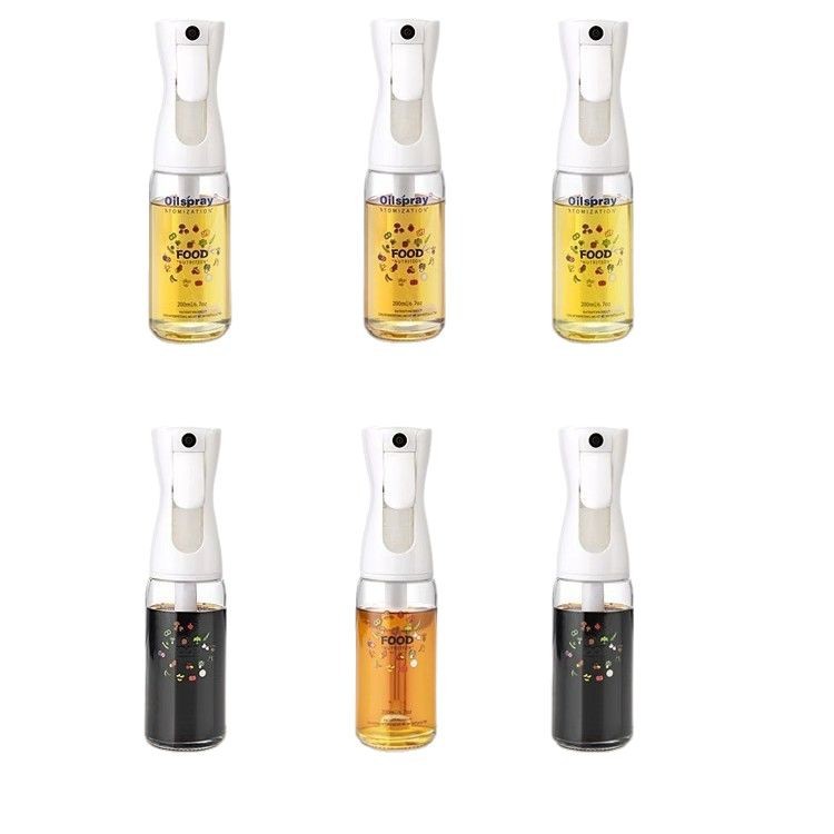 pulverización de aceite de oliva pulverización de aceite de oliva aire freidora botella de pulverización de aceite de vidrio cocina casera atomización artefacto pulverización de aceite mágico