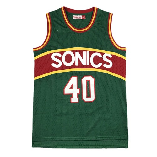 Summer cross-border jersey Supersonics 35# Durant embroidered retro basketball uniform 20#40# men's and women's sports vest