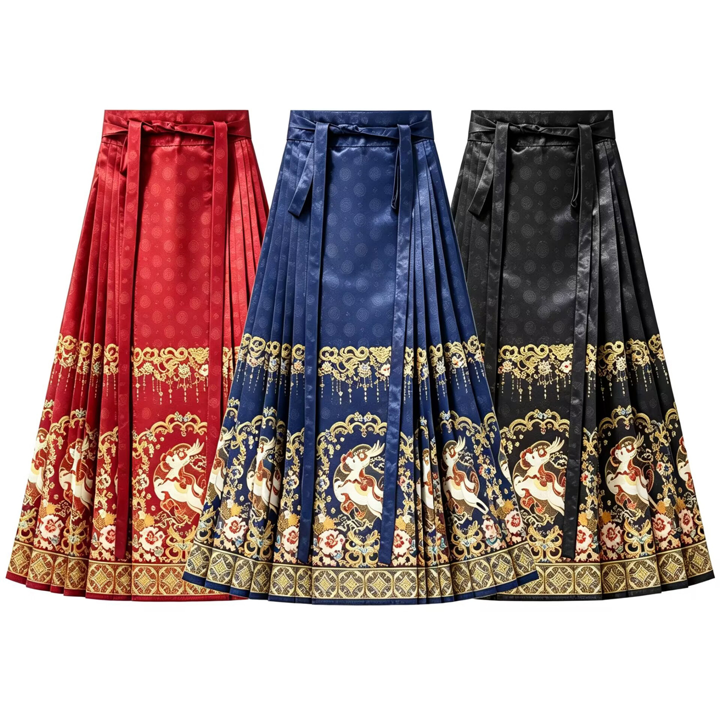 Girls' Hanfu Chinese Style Ming-Style Mamian Skirt Children's Tang Suit Spring and Autumn Girls' Ancient Costume New Spring and Autumn Tang Suit