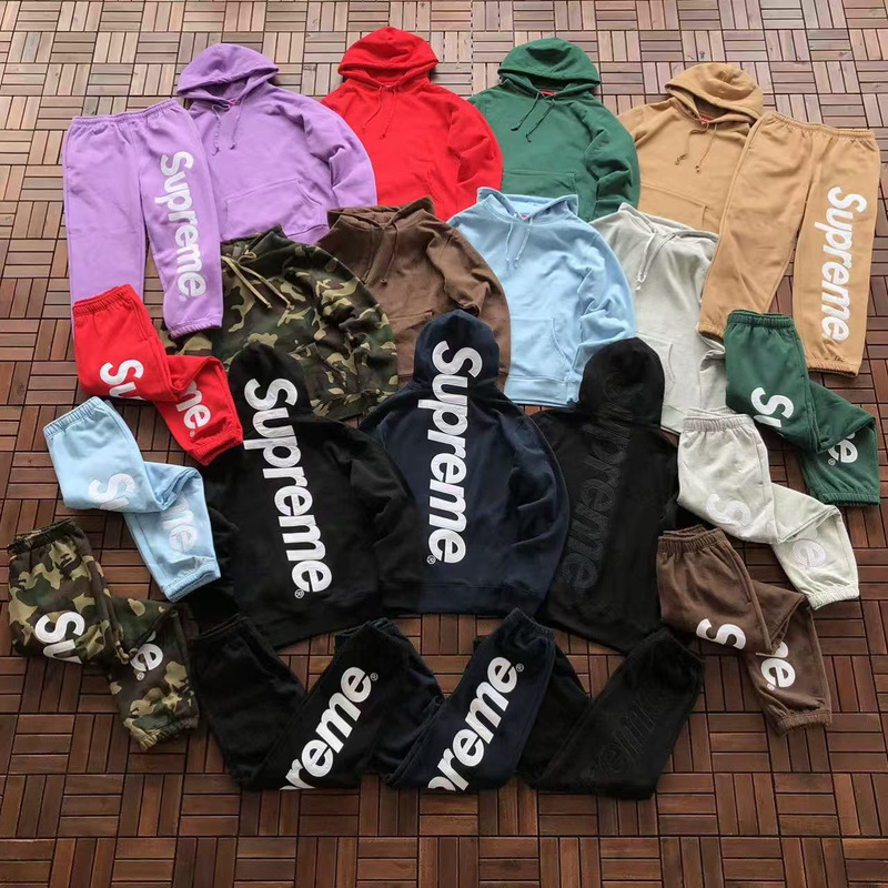 Cross-border classic 25FW Supreme heavyweight fleece-lined hoodie with patch embroidery, American style, popular autumn and winter cotton Cross-border classic 25FW Supreme heavyweight fleece-lined hoodie with patch embroidery, American style, popular autumn and winter cotton