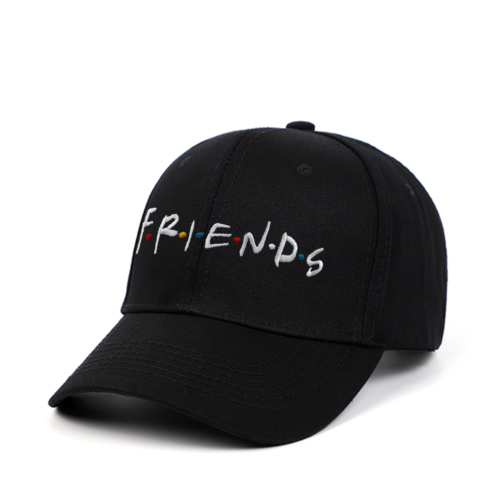 Udenlandsk brev VENNER Broderet baseballhat i bomuld Tilpasning_voghion.com
