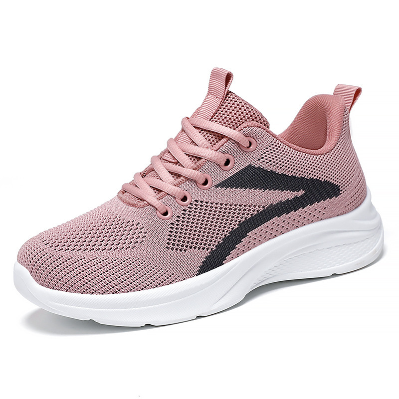 Zapatillas deportivas para mujer, calzado femenino de una pieza para dropshipping, bailarinas versátiles de primavera, zapatillas ligeras para correr, calzado casual de suela blanda.