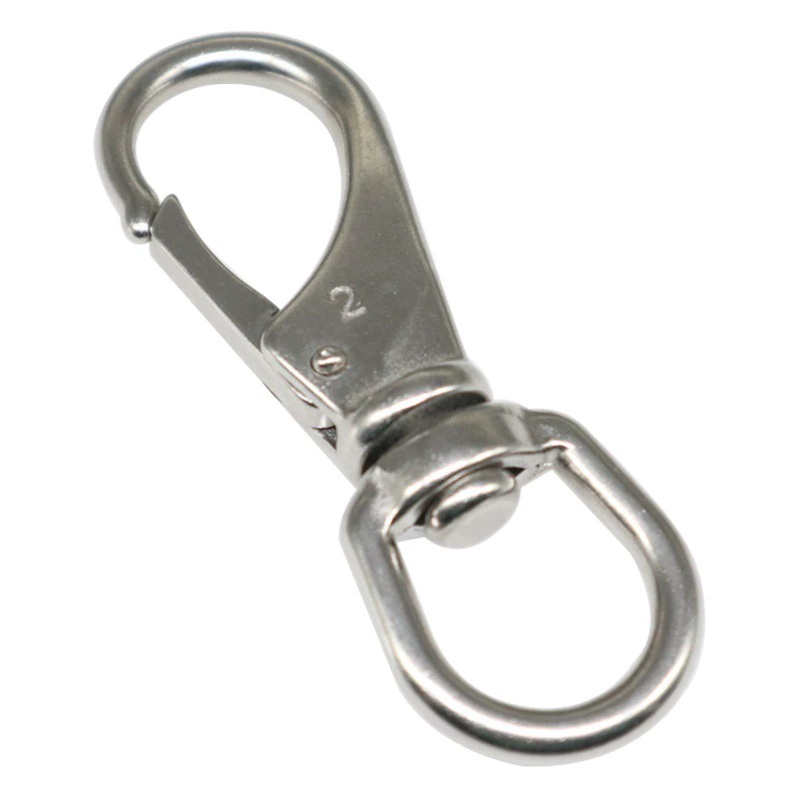 304 нержавеющая сталь Универсальный крючок Пряжка вращающееся кольцо собака пряжка брелок Универсальный вращающийся кольцевой крючок