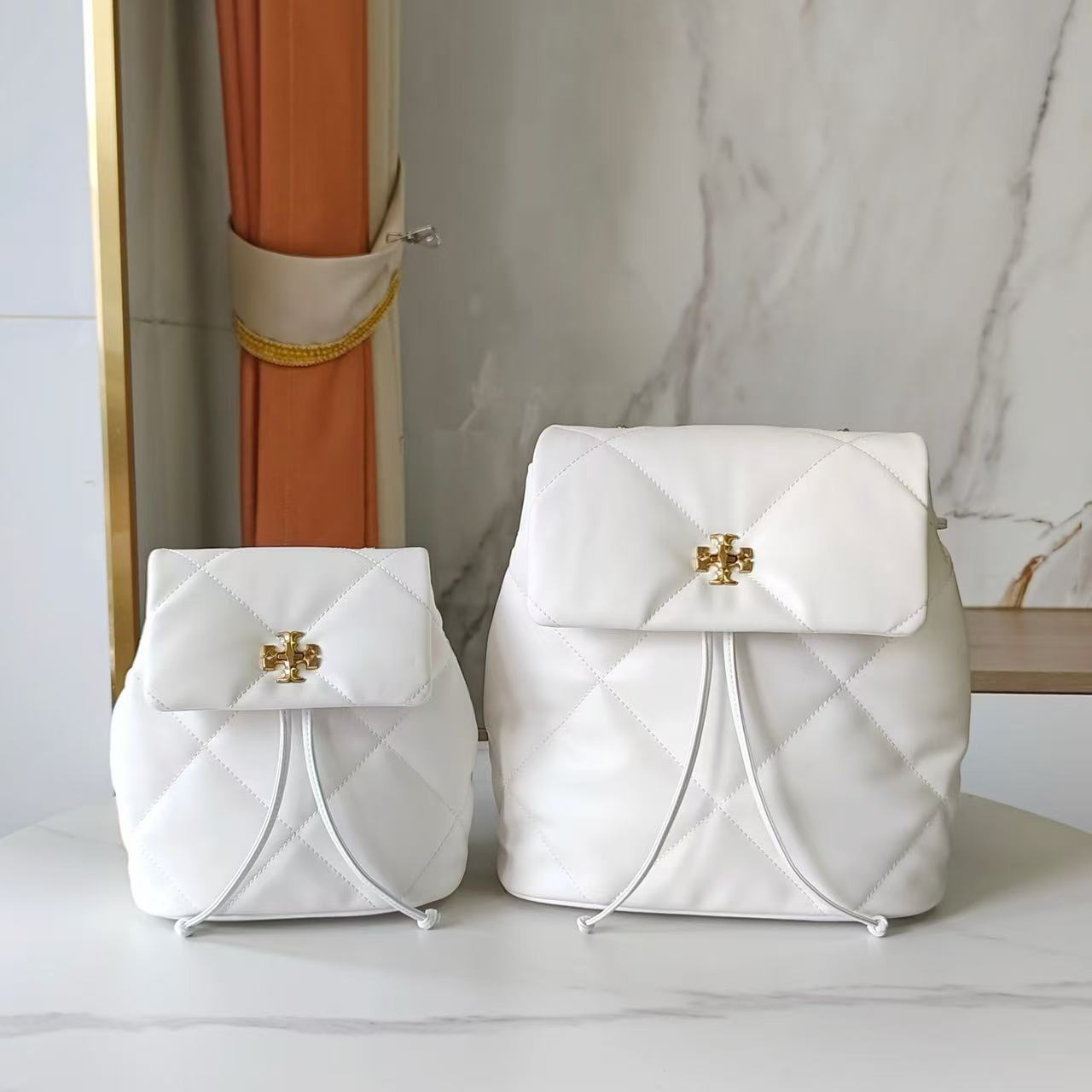 Tb Quilted Backpack Bag Casual Small Backpack Handbag Women's Bag Z234