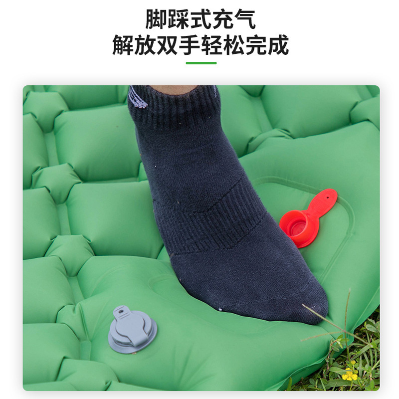 Tpu al aire libre en forma de diamante transfronterizo pisa el colchón de aire comprimido para acampar tiendas de campaña de campamento, colchonetas de dormir inflables, almohadillas de playa a prueba de humedad para Picnic