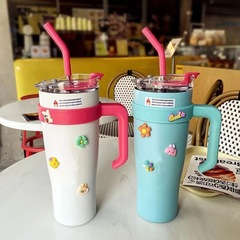 Giant Ice Boss Cup: 304 Stainless Steel, Large-Capacity Water Bottle—Ice-Keeping, Cooling & Insulated, Perfect for Car Travelers & Coffee Lovers