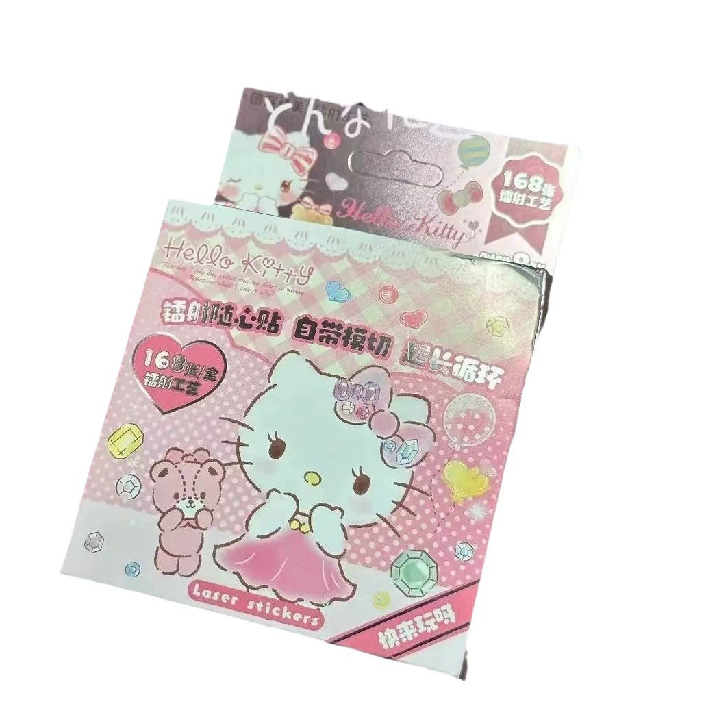 Sticker Set Hello Kitty PET, 168 sheets, assorted cartoon designs, pack 140×95 mm