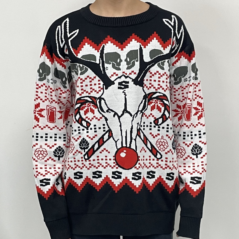 Christmas Elk Tiger Knitted Sweater Adult Thickened Warm Animal Pattern Pullover Holiday Party Wholesale Customization Christmas Elk Tiger Knitted Sweater Adult Thickened Warm Animal Pattern Pullover Holiday Party Wholesale Customization