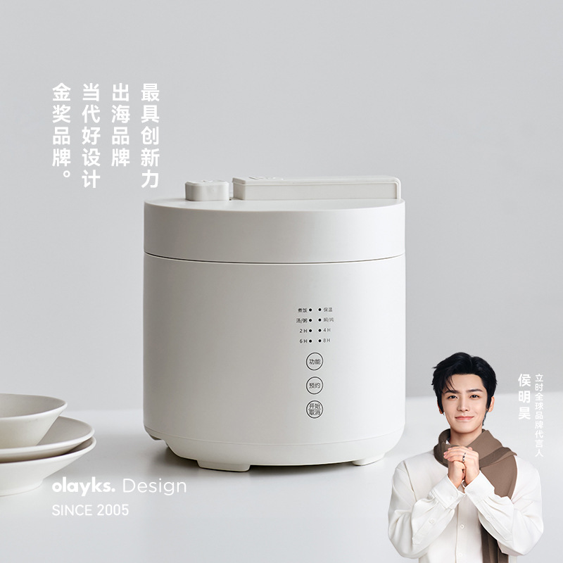 Olayks Instant Electric Pressure Cooker 2-3 People Multifunctional Household Small Mini Smart 2.5L Pressure Cooker Rice Cooker