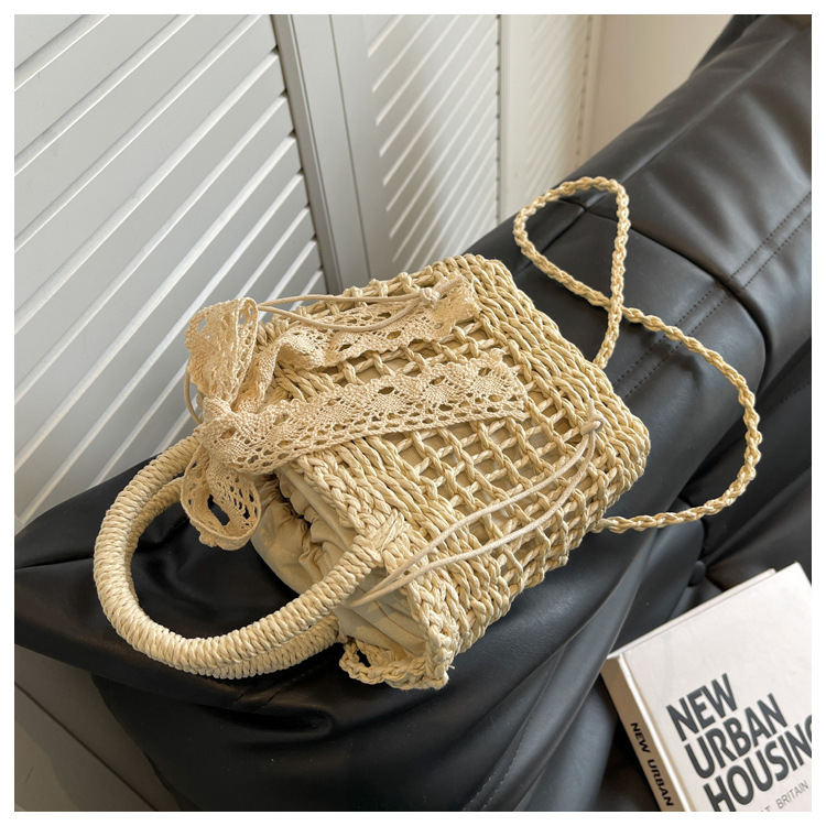 Geflochtene Strohtasche Für Den Sommer Am Strand Und Urlaub_voghion.com