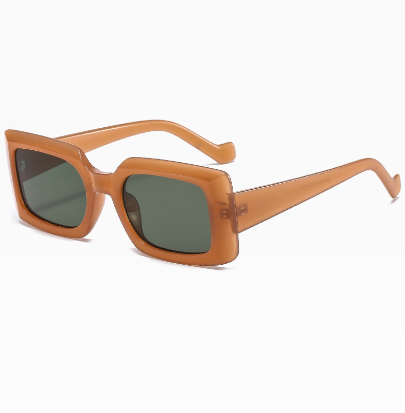 Nihaojewelry Fashion Caramel Color Small Square Frame Sunglasses Wholesale display picture 2