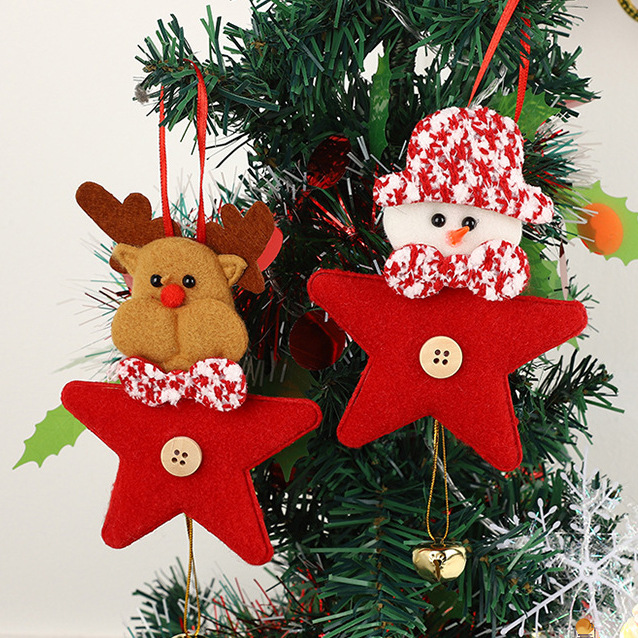 2024 Navidad transfronteriza colgante de Navidad colgante de árbol de Navidad decoración colgante de campana de Santa Claus decoración