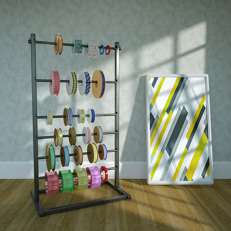 Flower Shop Ribbon Ribbon Display Shelf Cake Shop Desktop Ribbon Storage and Organization Special Shelf Scroll Webbing Rack
