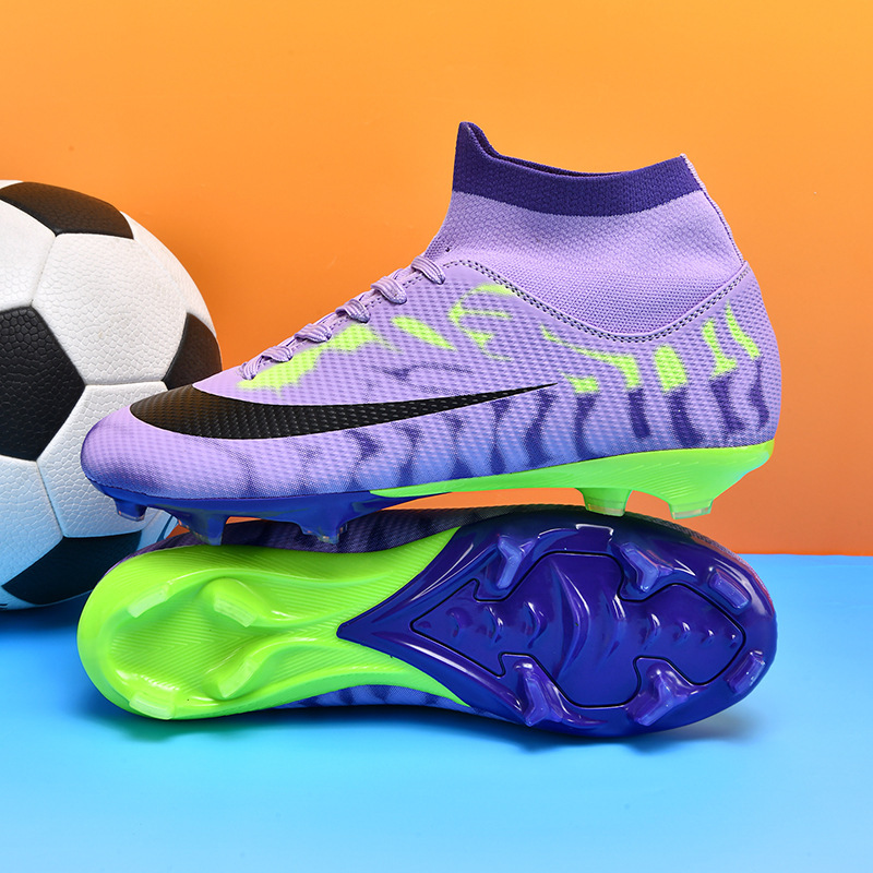 Zapatos de Fútbol de Caña Alta de TPU y Caucho Ligeros para Césped Natural y Artificial