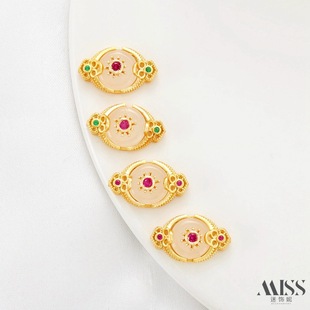 18K����ɫ�ʯ����������p���������diy��������Ʒ���