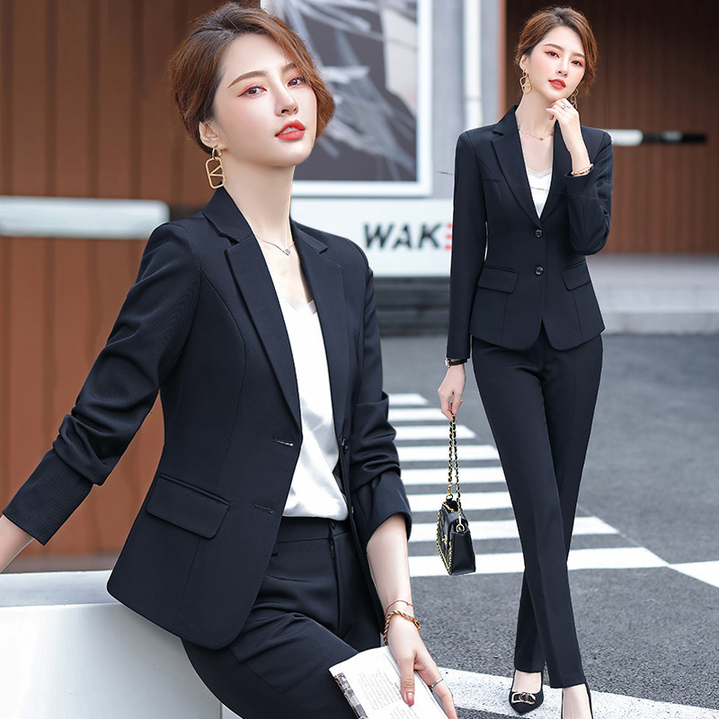 Suit suit Women's Work Clothes Business Wear Big Fashion Temperament Formations Workplace Interview Autumn Small Suit Falls Suit suit Women's Work Clothes Business Wear Big Fashion Temperament Formations Workplace Interview Autumn Small Suit Falls