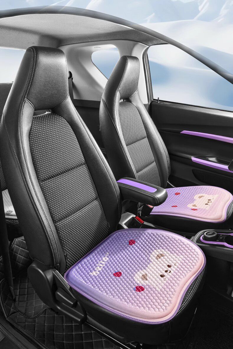 New Cartoon Car Seat Cushion, Cool Gel Seat Pad for All Seasons, Breathable Seat Cushion for Long Sitting in Summer