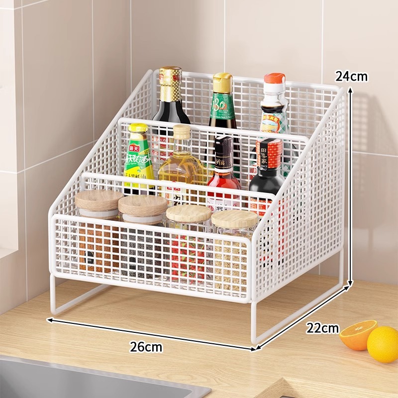 Estante de almacenamiento de condimentos para artículos de cocina Estante de almacenamiento de tazas domésticas Estante de almacenamiento multifuncional de condimentos