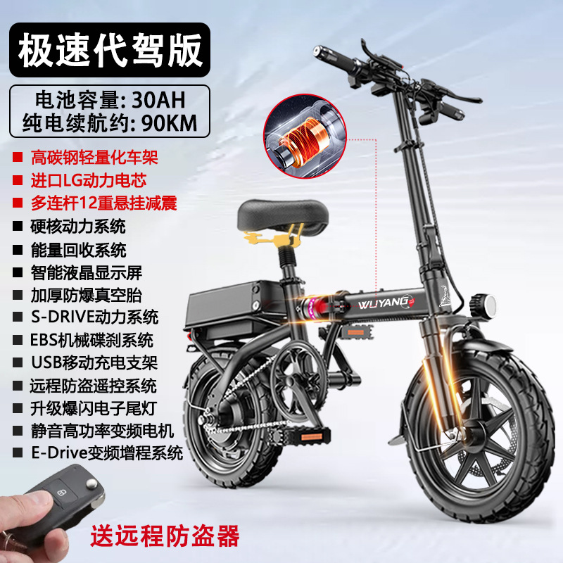 Folding Electric — Diàndòngchē Auto Parts and Accessories - speed-ride-hailing-version-30a-pure-electric-90km-smart-lcd-meter