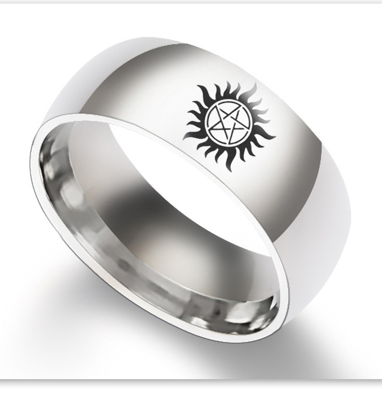 1 Piece Fashion Sun Titanium Steel Plating Unisex Rings