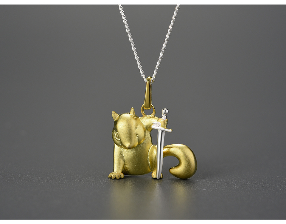 16g Weight Wholesale Basic Classic Style Squirrel Sterling Silver Plating Pendants