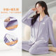 Haoshixun New Pure Cotton Prenatal and Postpartum Maternity Pajamas for Women 2025 Maternity Lapel Breastfeeding Clothes Home Clothes