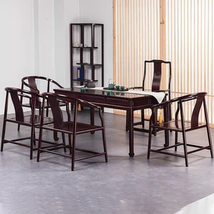 India lobular red sandalwood red sandalwood six-piece leisure chair tea chair dry bubble chair ring chair mahogany furniture