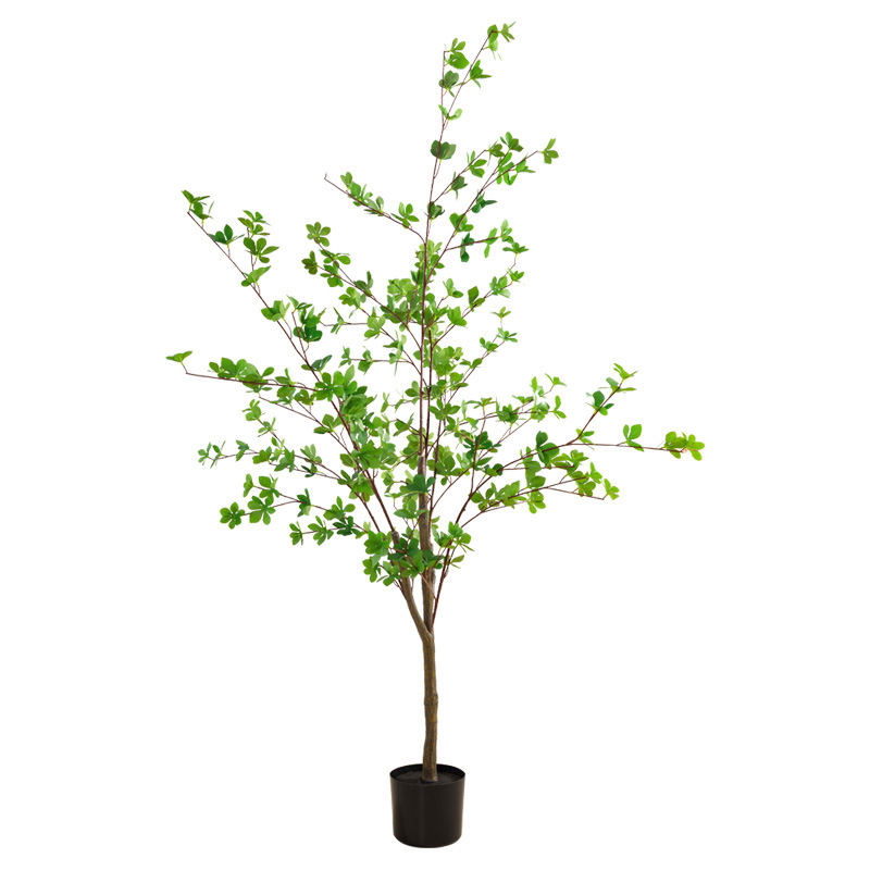 Planta Artificial Verde, Árbol Campana Japonés en Maceta, Planta Grande de Interior para Decoración de Piso, Hogar, Ventana, Árbol Artificial, Flor Artificial