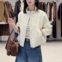 显瘦菱格纹立领秋冬棉服