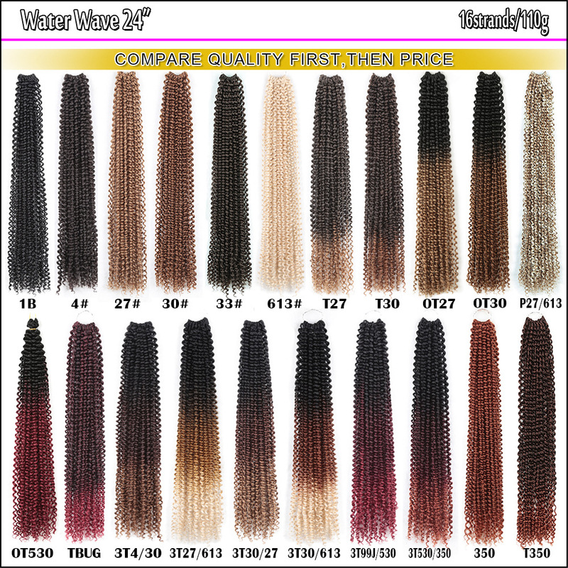 European and American long curly Hair African small curly Hair Crochet Passion Twist Hair chemical fiber water ripple wig