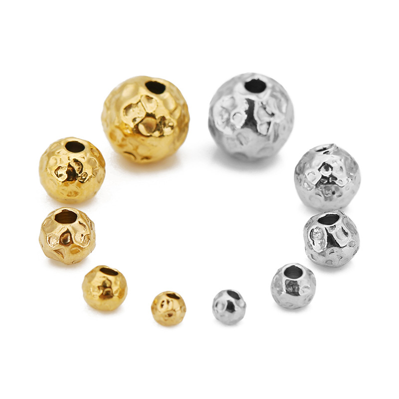 Beads Jewelry Making Type Jewelry Accessories Classification 10 PCS/Package 304 Stainless Steel Solid Color Jewelry Accessories Beads