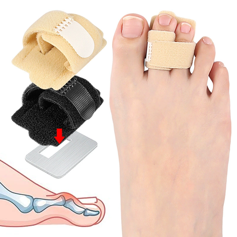 Toe Stabilizing Strap Adjustable with Aluminum Plate, Protective Toe-Fixing Belt, One Size