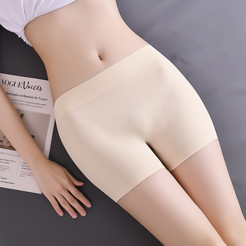 Low-rise seamless thin breathable false bottom women's flat waist hump buttock pants butt-lifting and shaping underwear with high elasticity and natural cotton padding