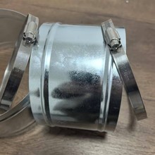 铝箔软管内接接头镀锌白铁皮通风管直接排烟管道连接延长接口配件