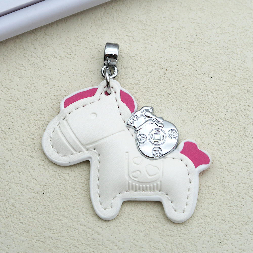 Creative keychain, cartoon pony, pendant